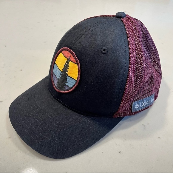 Black and Maroon Columbia Trucker Hat - Picture 3 of 9